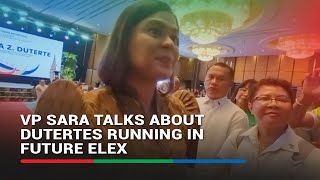 WATCH VP Sara talks about Dutertes political plans  ABSCBN News [upl. by Hniht392]