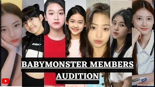 BabyMonster members Audition video🎥 [upl. by Hedvige]