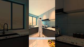 I built a luxury kitchen because my husband had a lot of difficulty in cookingshortsanimation [upl. by Man712]