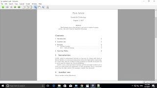 How to write Article using LatexMikTex [upl. by Desdamonna813]