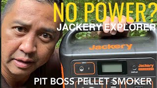 JACKERY EXPLORER 500 POWERS THE PELLET SMOKER  COOK OFF THE GRID [upl. by Anib332]