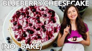 Easy No Bake Blueberry Cheesecake Recipe  Perfect Summer Dessert [upl. by Gleeson]