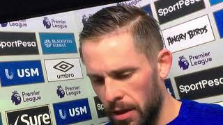 Gylfi Sigurdsson Post Game Interview  Swansea City 13 Everton  Premier League [upl. by Oralia]