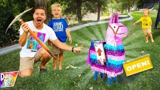 Opening Mystery FORTNITE LLAMA in Real Life Super Rare [upl. by Akla348]