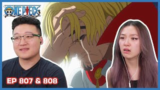 SANJI AND LUFFY FIGHT 💔😞  One Piece Episode 807 amp 808 Couples Reaction amp Discussion [upl. by Marek322]