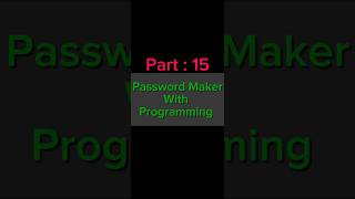 Password Generate With Program😱😱🔥😱😱viralshorts password [upl. by Aprilette]