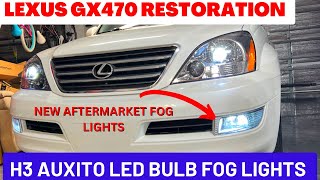 How to Replace Lexus GX470 Foglights  Upgrading Auxito H3 LED Bulbs [upl. by Mccallion210]