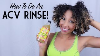 How To Do An ACV Rinse Apple Cider Vinegar on Natural Hair  BiancaReneeToday [upl. by Akkire]