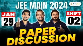 JEE Main 2024 Paper Discussion amp Solution  29 Jan Shift 2  Rankplus  rankplus jee2024 [upl. by Shriner]