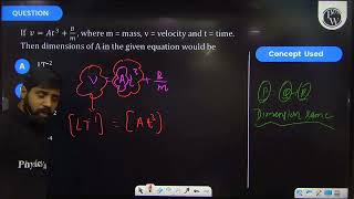 If \vA t3\fracBm\ where \m\ mass \v\ velocity and \t\ time Then dimensions [upl. by Junina]