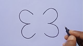 How to Draw Butterfly From 33 Easy Step by Step  Drawing From Number  Art Green [upl. by Lolly375]