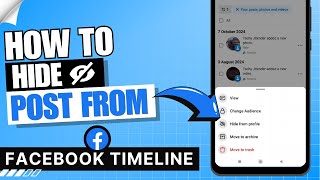 How to Hide Facebook Post from Timeline 2024 ✅ [upl. by Klump297]