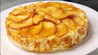 TARTA de MANZANA RICA Y FÁCIL SIN AZÚCAR CON 3 INGREDIENTES RAPIDÍSIMA EN 5 MINUTOS👌SÚPER CREMOSA [upl. by Lerual]