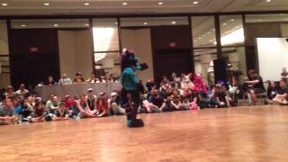 Anthrocon 2014 Floor Wars Fursuit Grand Finals Gale Frostbane vs Caw [upl. by Legra]