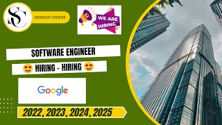 Google Hiring Freshers 2023 2024 2025  BE BTech MCA  Apply Now [upl. by Gert]