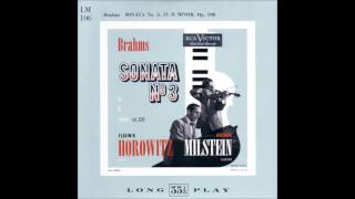 Brahms  Violin sonata n°3  Milstein  Horowitz [upl. by Ydnys]