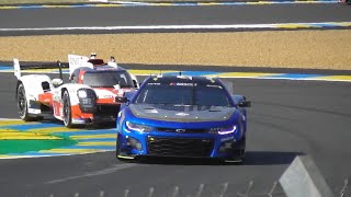 24 Hours of Le Mans  Test Day Crashes Pure Sound amp Highlights 4623 [upl. by Dnaltiak]