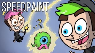 FAIRLY ODD YOUTUBERS  Jacksepticeye  Markiplier  Fairly Odd Parents crossover  Speedpaint 46 [upl. by Yarled]