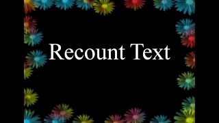 Learning English  Recount Text [upl. by Hulbard]