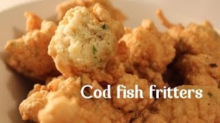 COD FISH FRITTERS BY SPANISH COOKING [upl. by Crim]