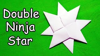 How to make a Double Ninja Star  Origami [upl. by Holmun]