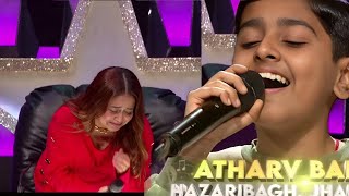 Neha Kakkar Emotional Superstar Singer 3  Atharv Bakshi Sad Singing [upl. by Aynekal]