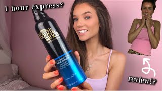 TESTING amp REVIEWING BONDI SANDS 1 HOUR EXPRESS SELF TAN [upl. by Eidnew]