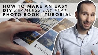 How to Make an Easy Seamless Lay Flat DIY Photo Book  Tutorial [upl. by Asselim]