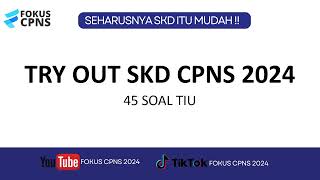 SoalSoal SKD CPNS Gratis 45 Soal TKP [upl. by Euphemiah]