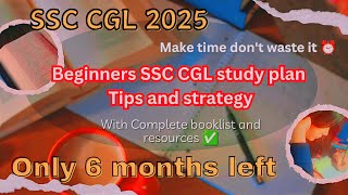 how to start ssc cgl preparation for beginners 📝  ssc cgl 2025 strategy ssccgl strategy [upl. by Dorris218]