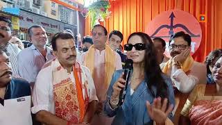 Inauguration of Sanjay Nirupams election office in Dindoshi Assembly by film actress Ameesha Patel [upl. by Cita]