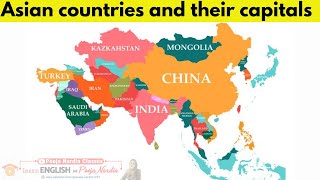 Asian Countries and their Capitals  Asian countries  Asian Countries  GK  English for kids [upl. by Antonietta400]