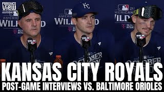 Bobby Witt Jr Seth Lugo amp Matt Quatraro React to Kansas City Royals WC Series Win vs Baltimore [upl. by Mharg]