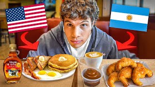 Desayuno en Argentina vs Estados Unidos 🇺🇸 [upl. by Stets402]