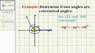 Example Determine if Two Angles Are Coterminal [upl. by Nylrad]