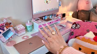 ASMR Tapping Around My Desk 💕🖥🎀 [upl. by Josephson]