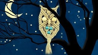 Macramé Owl  Necklace DIY [upl. by Accber312]