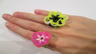 Rainbow Loom Flora and Fauna Ring Original Design [upl. by Annalise94]