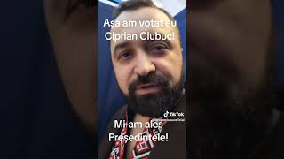 Ciprian Ciubuc după ce sa filmat în cabinaA desenat un chenar și a votato pe Diana Șoșoacă [upl. by Sualohcin285]