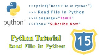 PYTHON TUTORIAL15  Read File in Python  M42 TECH [upl. by Maurita]