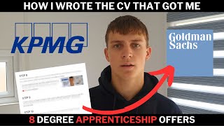 How I wrote the CV that got me 8 DEGREE APPRENTICESHIP OFFERS  StepbyStep Guide [upl. by Malet]