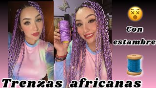 TRENZAS AFRICANAS PASÓ A PASO😻soribel mueses [upl. by Hsan]