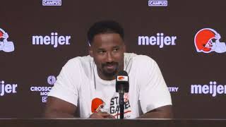 Myles Garrett says both feet are injured will talk about surgery after the season [upl. by Ettennek765]