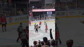 Rockford IceHogs Andrew Perrott vs Iowa Wild Joel Teasdale fight hockey ahl [upl. by Geminius]