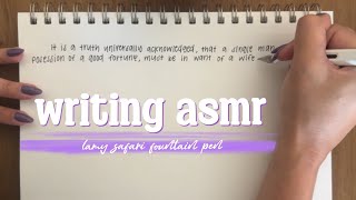 fountain pen writing asmr  pride and prejudice [upl. by Kayne]