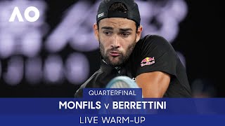 LIVE Monfils v Berrettini WarmUp Rod Laver Arena  Australian Open 2022 [upl. by Atiseret]