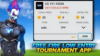 Fighters Zone Low entry tournament app 🤯  Free Fire Best tournament app 👍 [upl. by Ysnat]