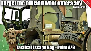 Tactical Escape Bag quotFluchtrucksackquot Point AB for 57 days  BackPrepp Series [upl. by Iorio]