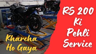 Pulsar RS 200 Ki Pehli Service Karwa Li  Pehli Service Me Kitna Kharcha Hua [upl. by Ynnel519]