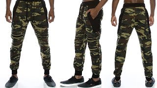 Calça Jogger Camuflada Masculina Destroyed Moletom [upl. by Maria223]